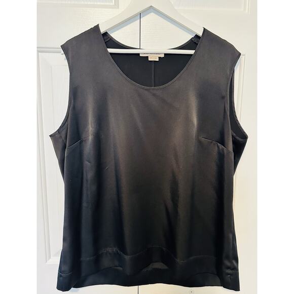 Elena Miro Ladies Blouse Black Cap Sleeve Polyester Made In Italy W1023 - Picture 1 of 8